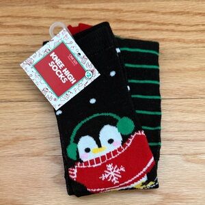 Kids Penguin Holiday Knee High Socks